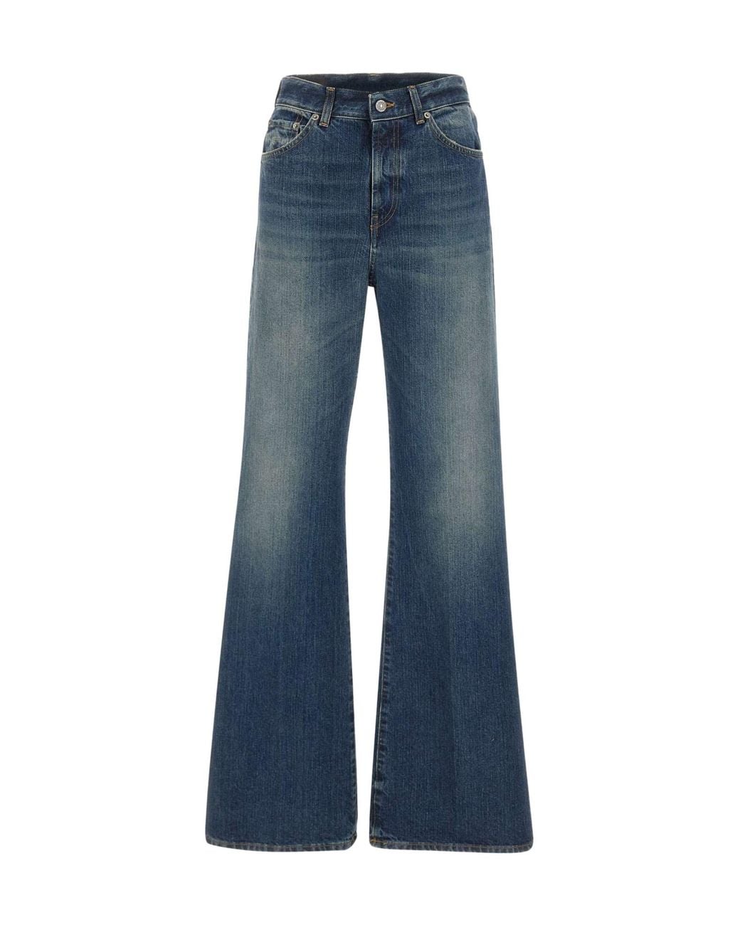 Dondup Blue Amber Wide-Leg Jeans