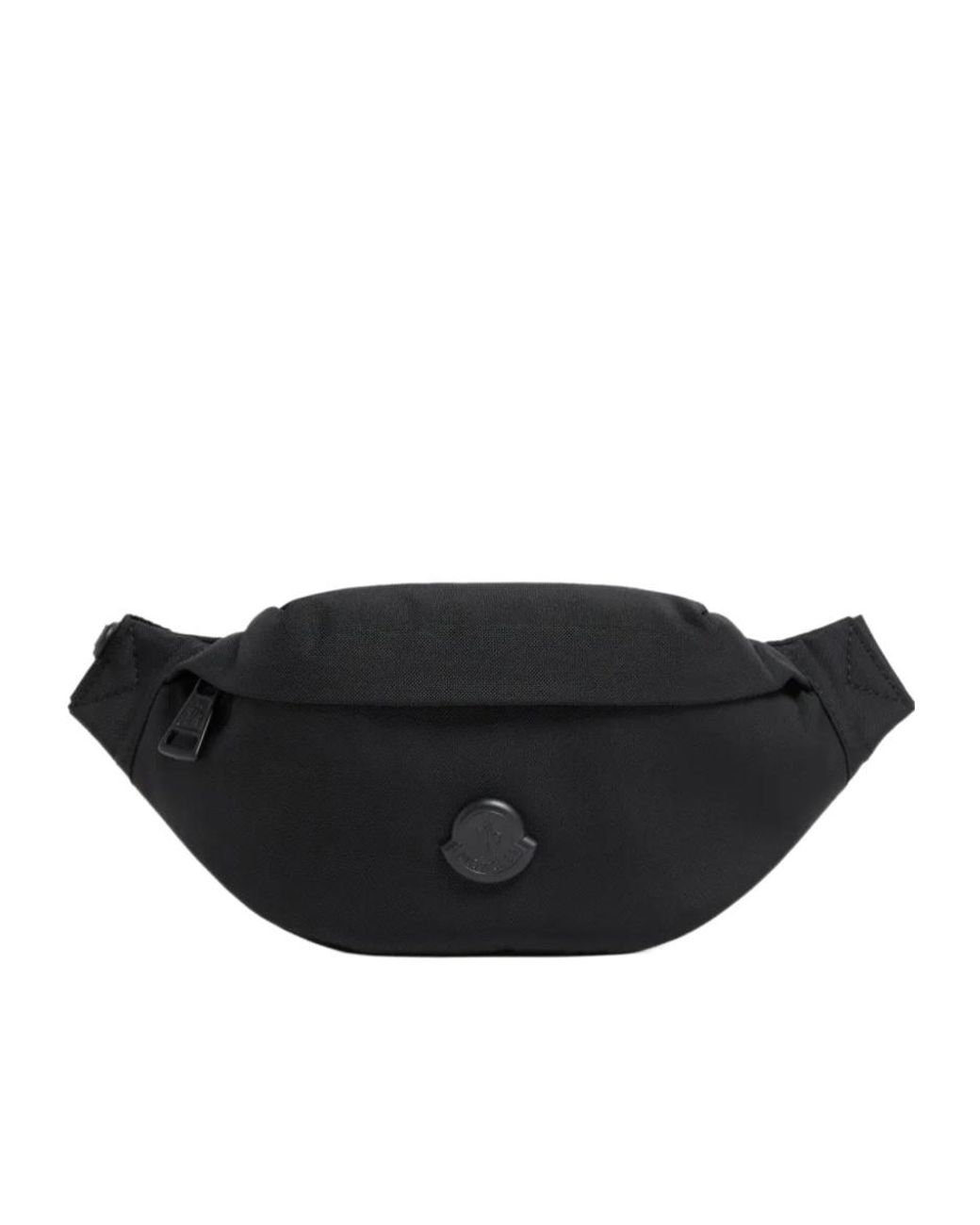 Moncler Black Durance Logo-Patch Belt Bag for men