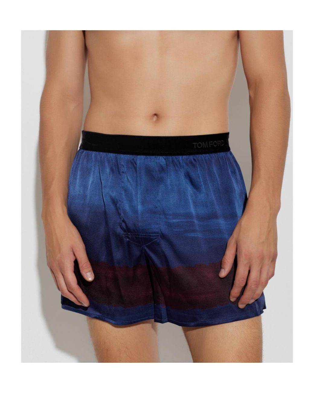 Tom Ford Blue Wide-Leg Briefs for men