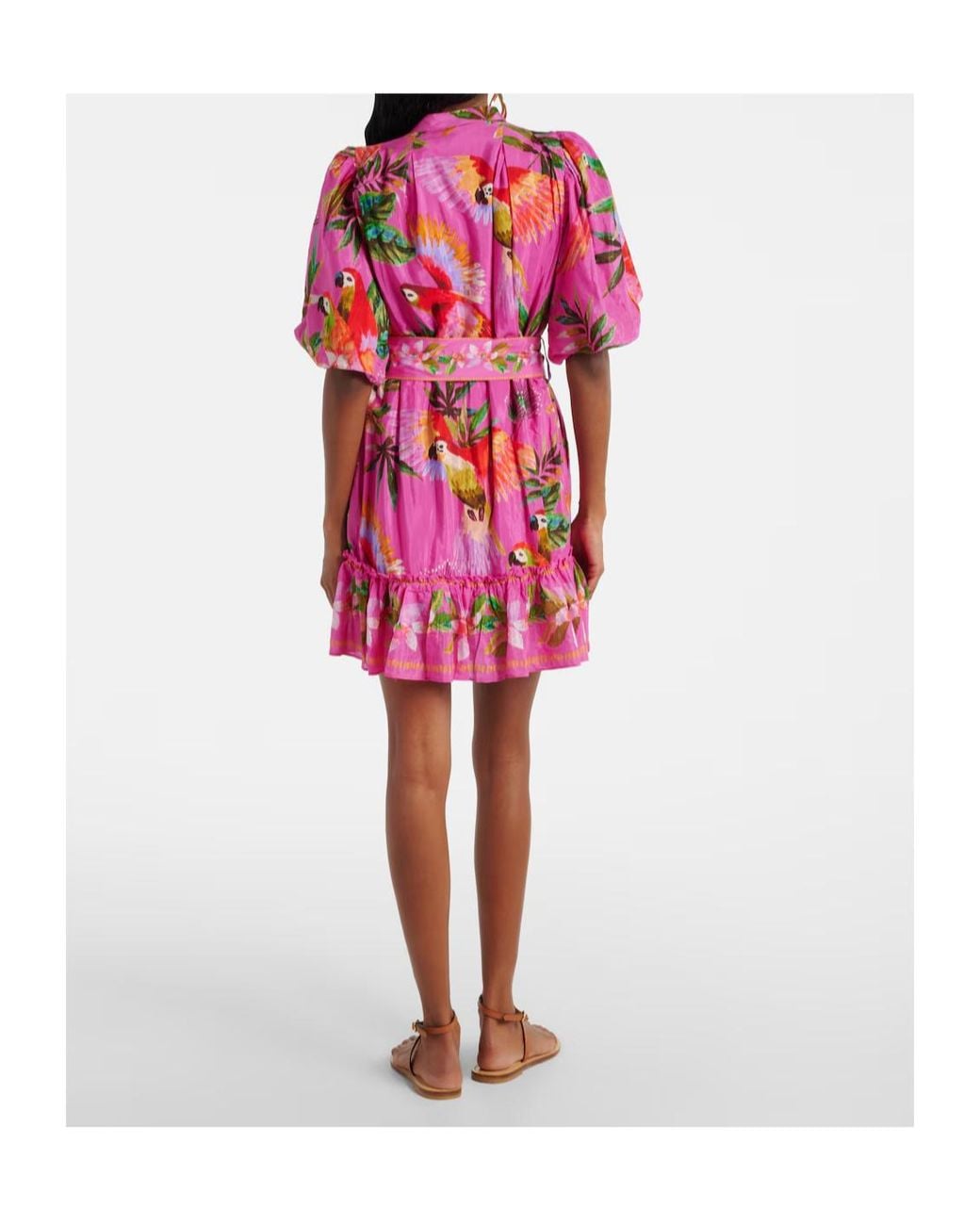 Farm Rio Pink Short-Sleeved Dress