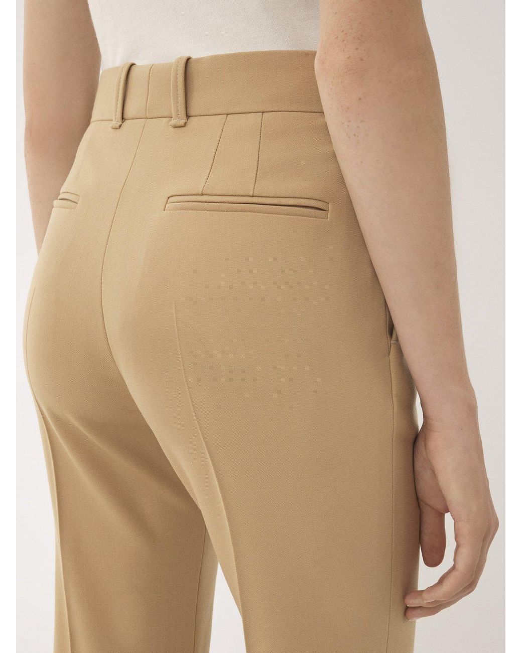 Chloé Natural Chloé Cropped Bootcut Pants