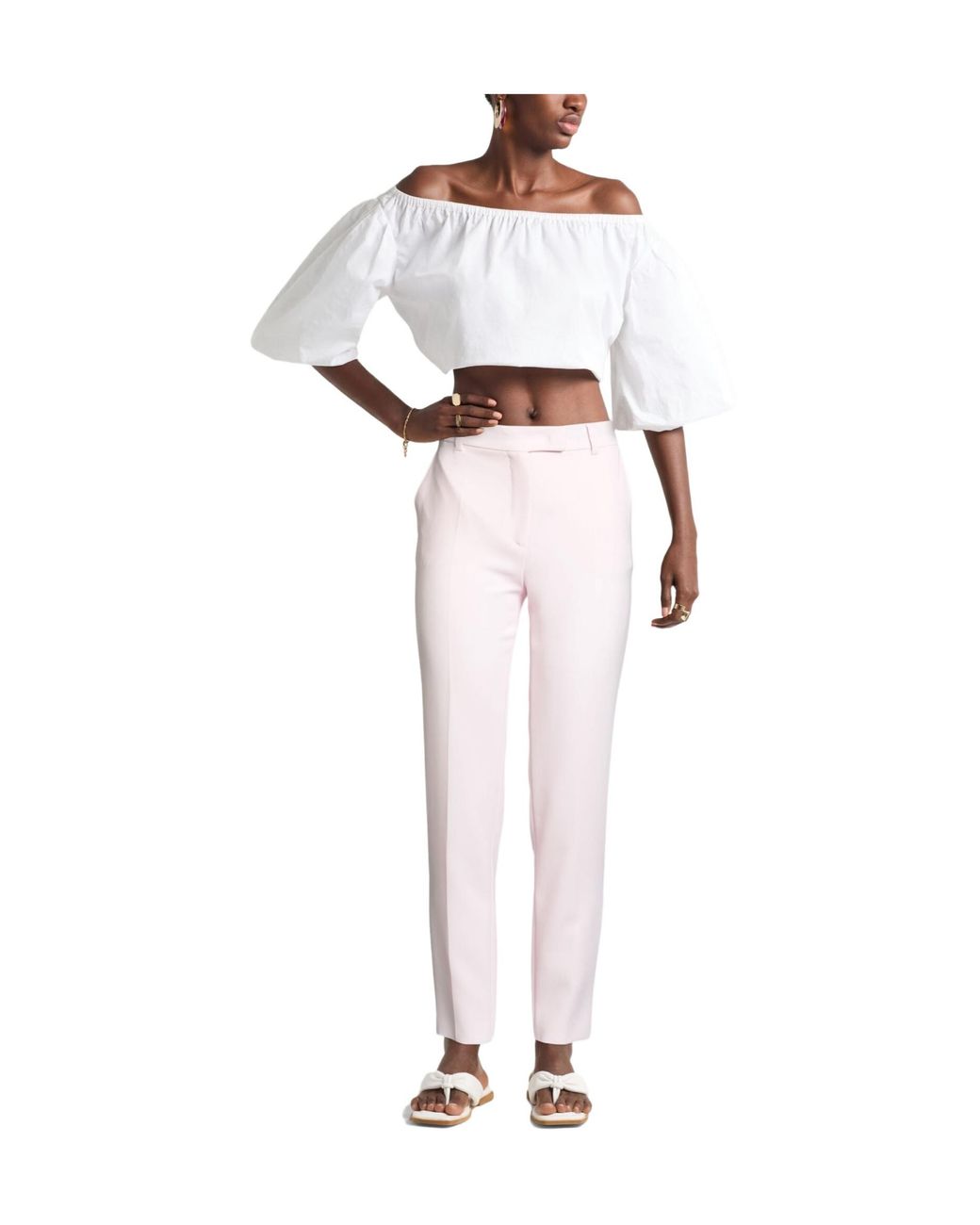 Max Mara Pink Simple Tapered Pants