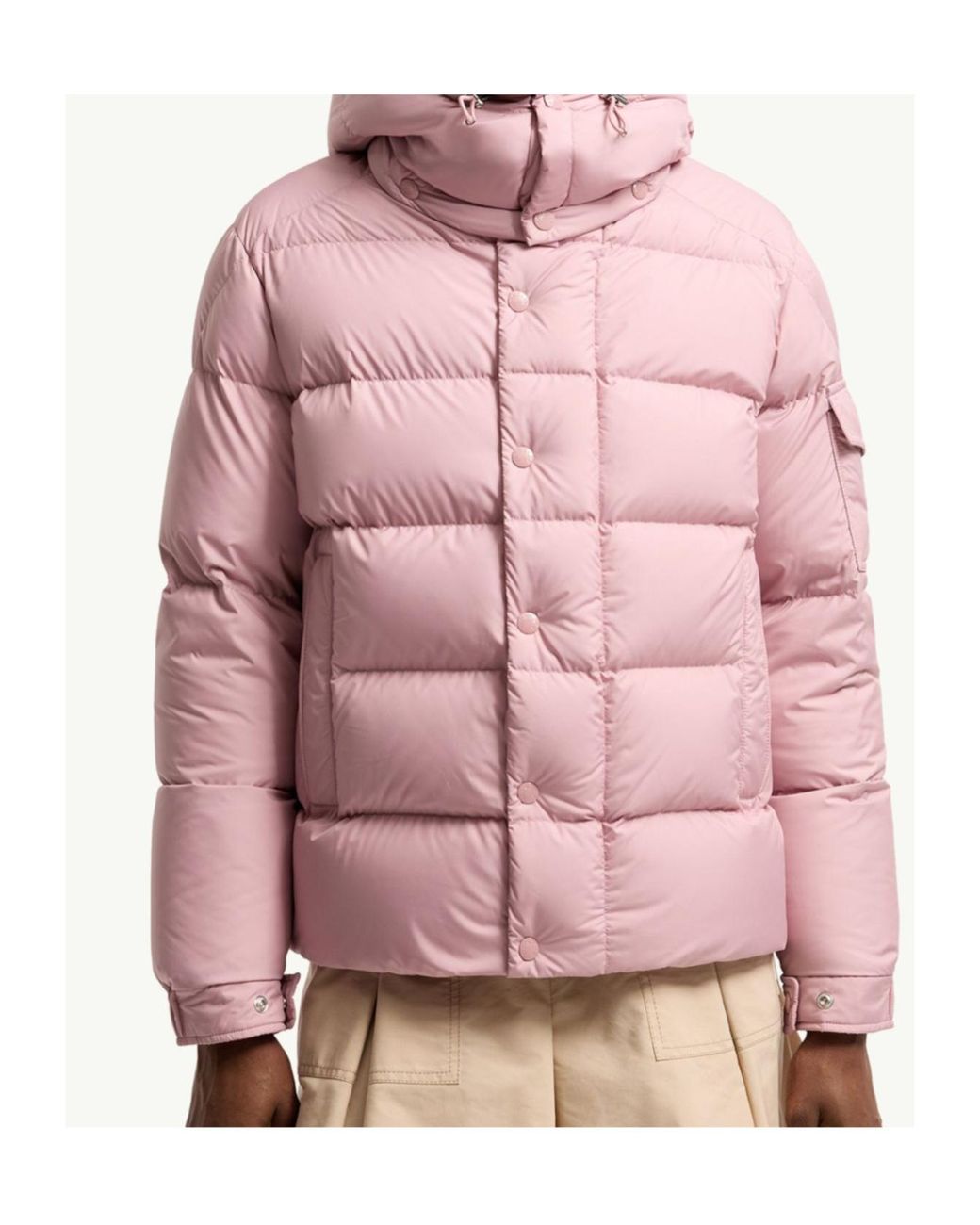 Moncler Pink Maya 70 Hooded Short Puffer Jacket