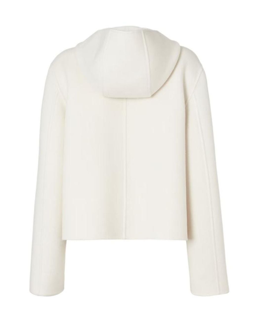 Fendi White Zipped Hooded Short Jacket