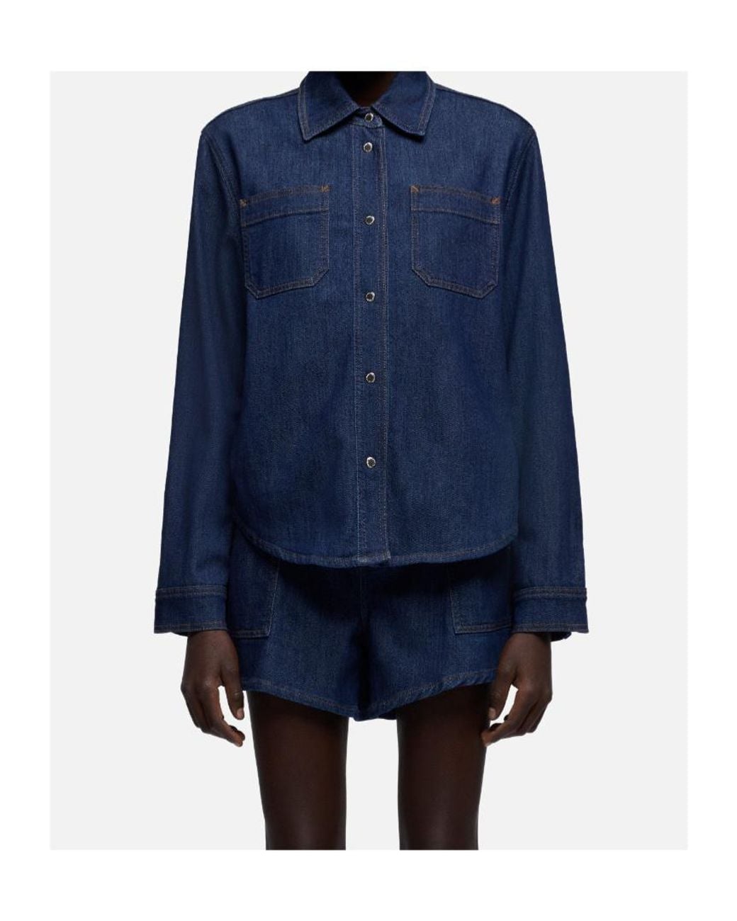 7 For All Mankind Blue Utility Classic Shirt