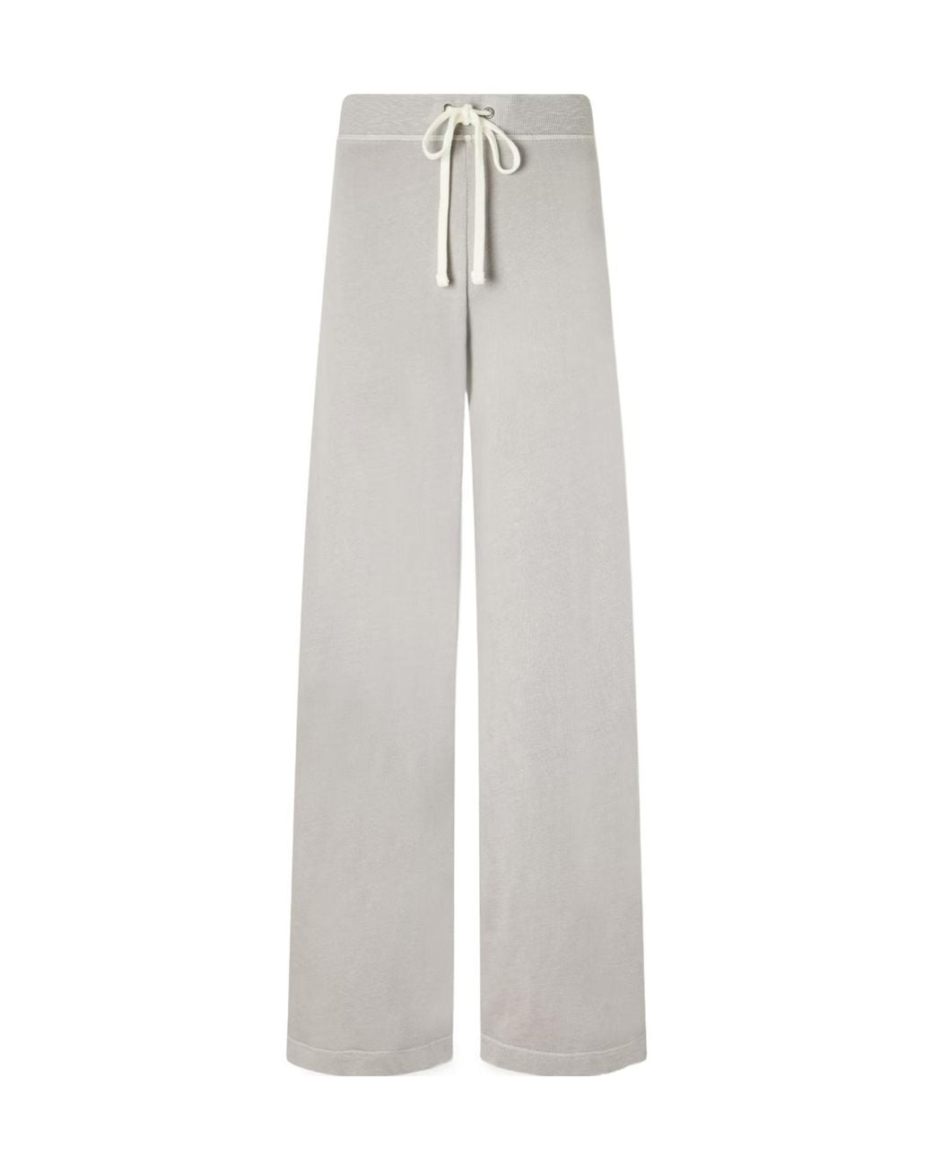 James Perse White Cotton-Terry Wide-Leg Track Pants
