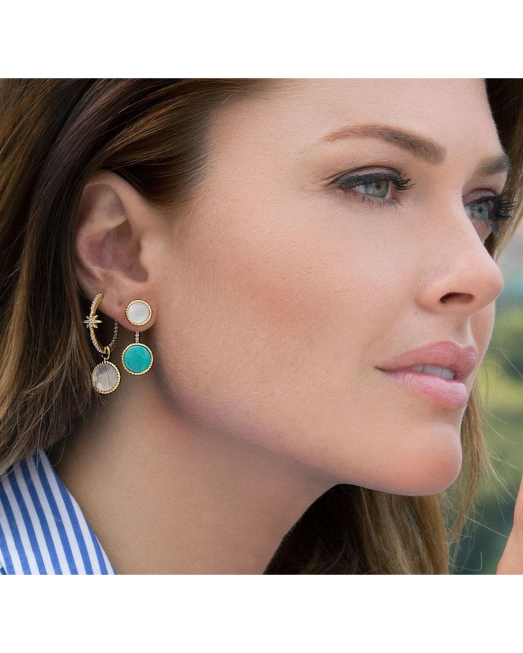 Apm Monaco Blue Pendant Earrings