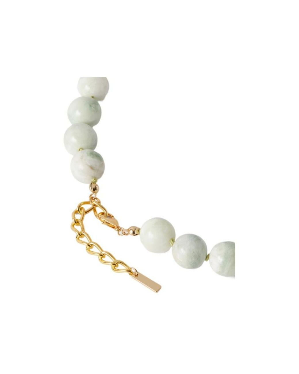 Jennifer Behr Metallic Plated Jade Necklace