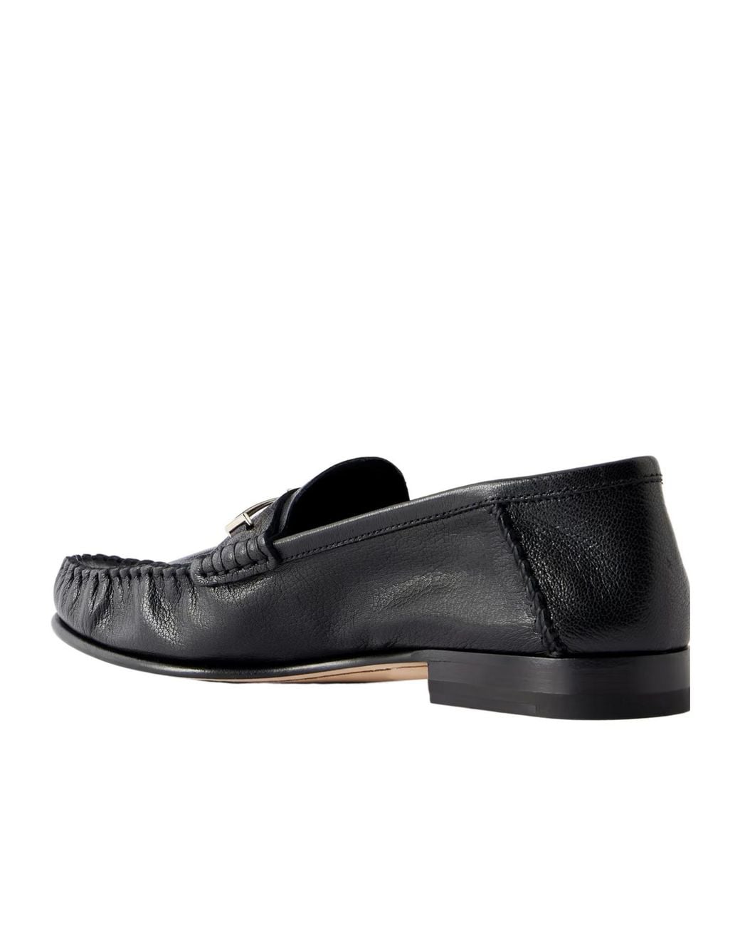 Tom Ford Black Embellished Leather Loafers
