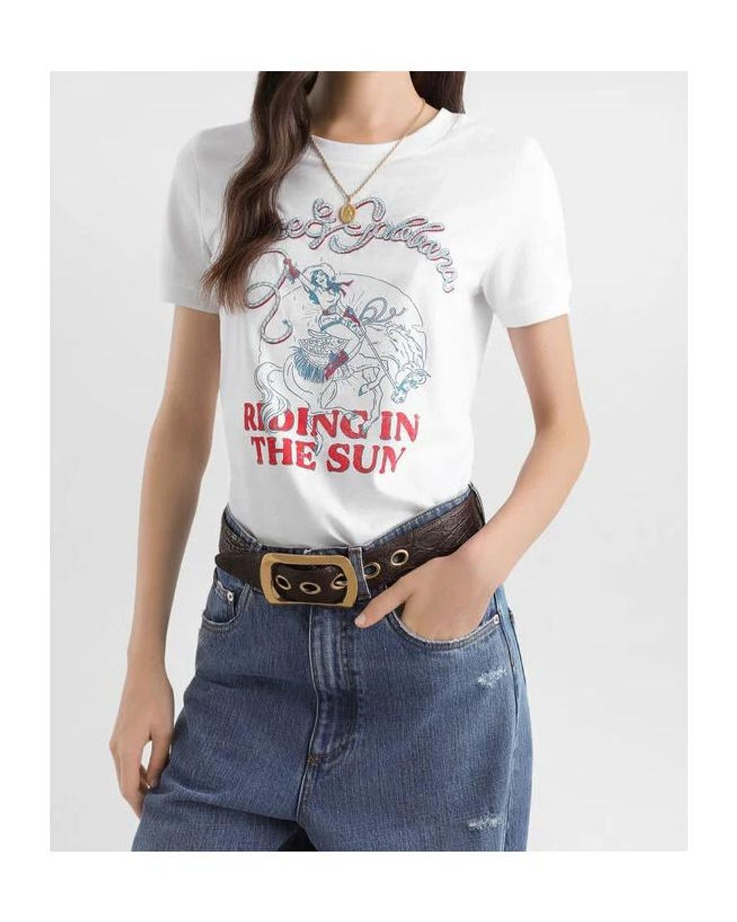 Dolce & Gabbana White Cotton Logo T-Shirt
