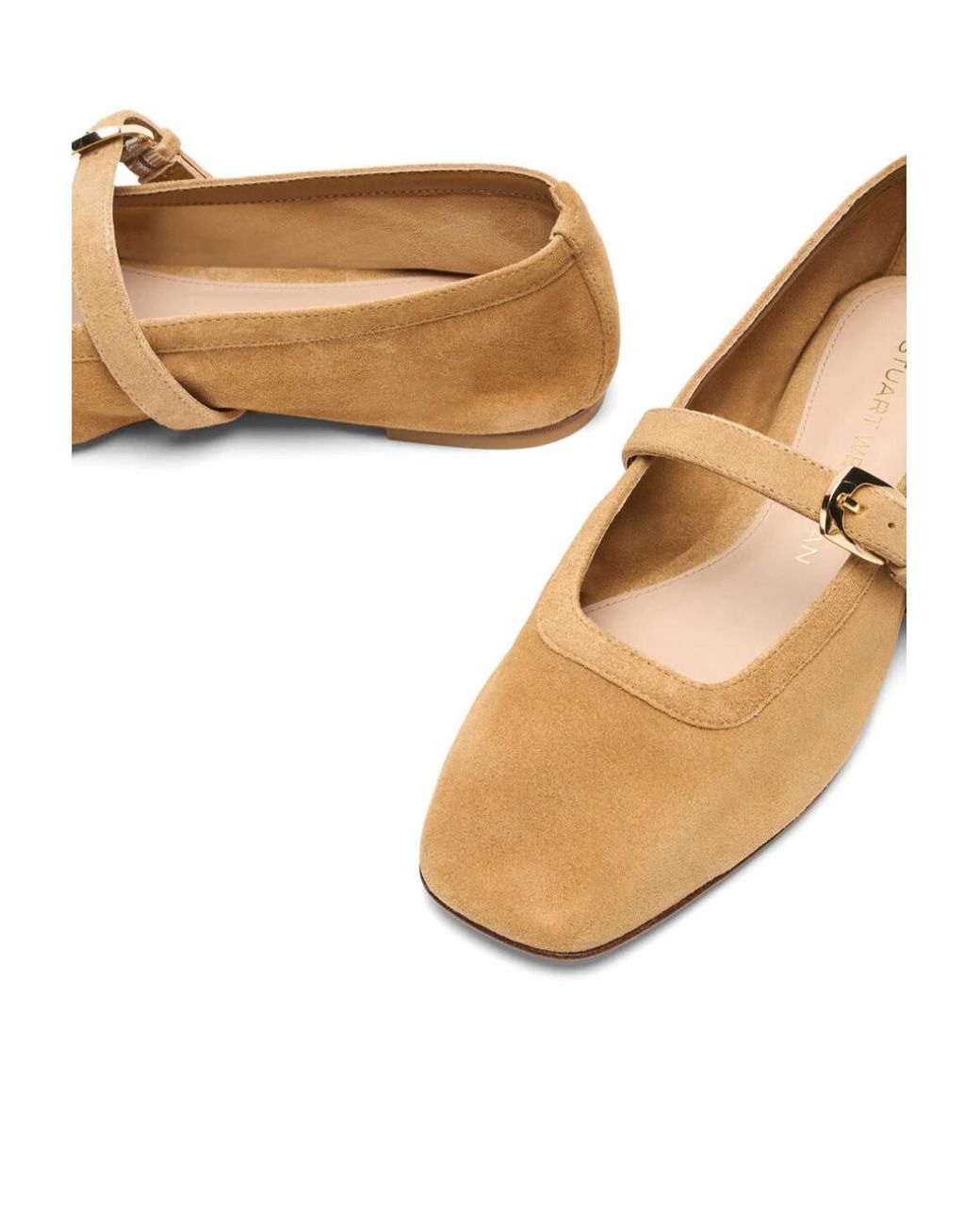 Stuart Weitzman Brown Sai Ballet Flat