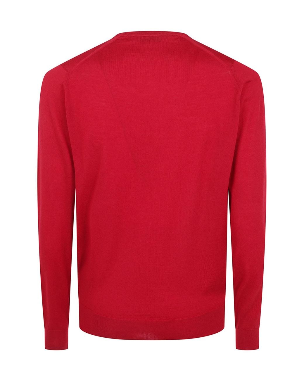 John Smedley Red Long-Sleeved Sweater for men