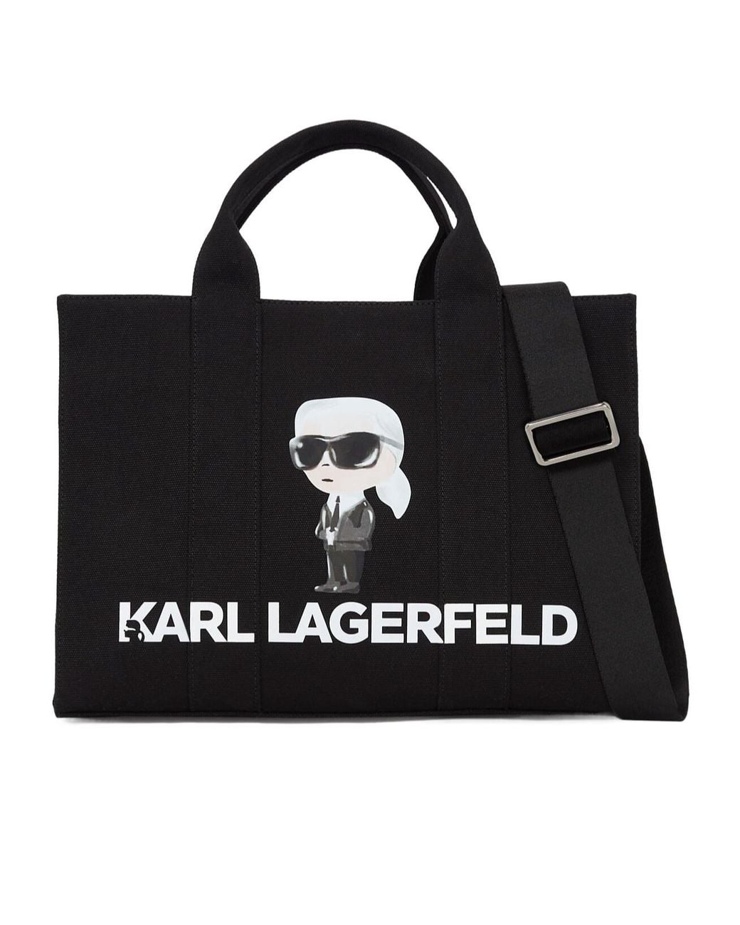 Karl Lagerfeld Black Ikon Aquarelle Tote Bag