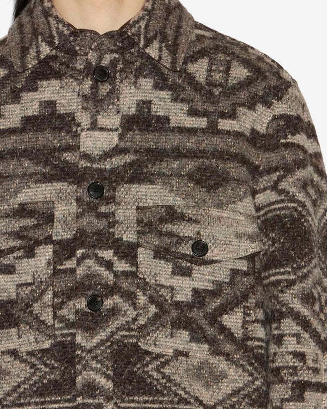 Isabel Marant Gray Kervon Long-Sleeved Shirt for men