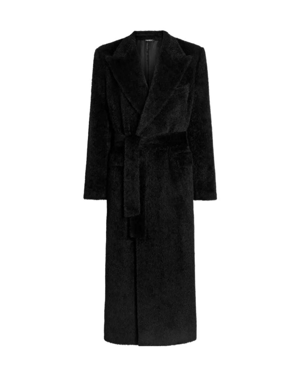Dolce & Gabbana Black Double-Breasted Coat for men