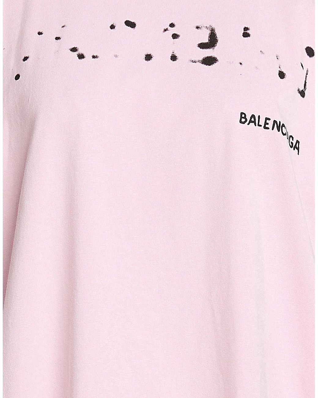 Balenciaga Pink Oversized Short-Sleeve T-Shirt