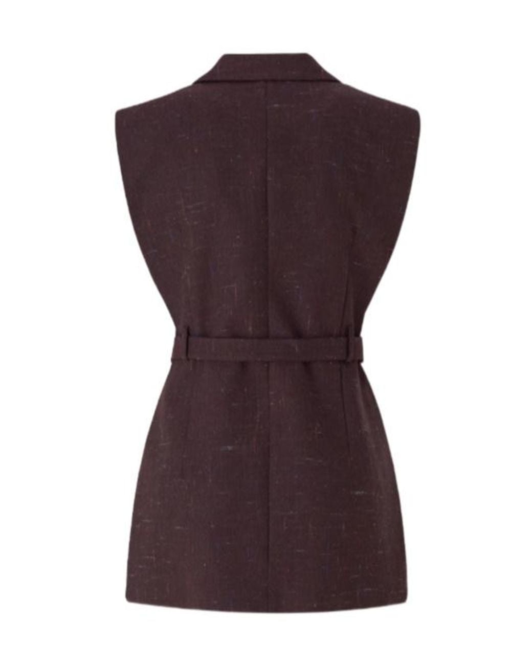 Pinko Purple Belted Sleeveless Jacket