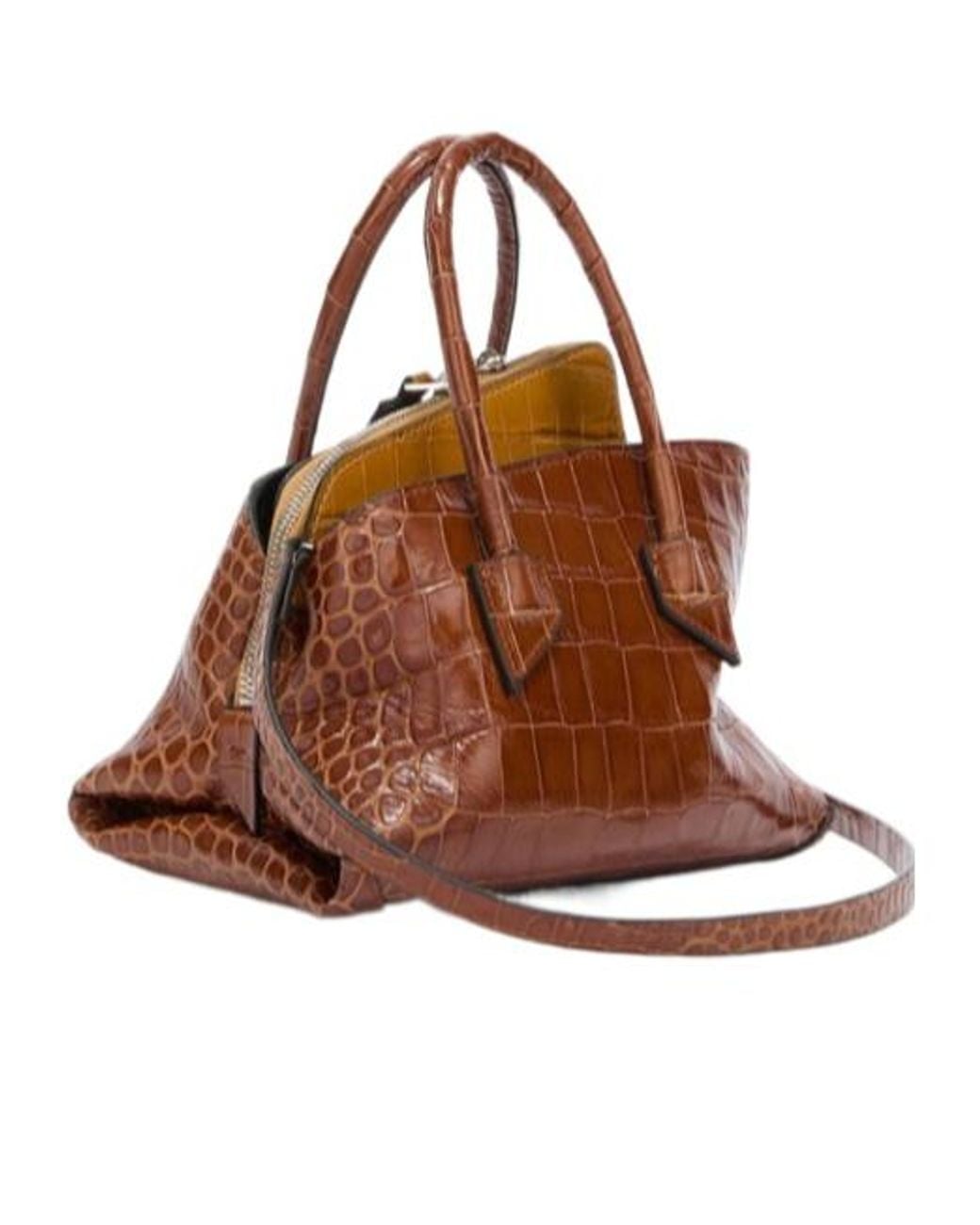 The Attico Brown The La Passeggiata Mini Top Handle Bag