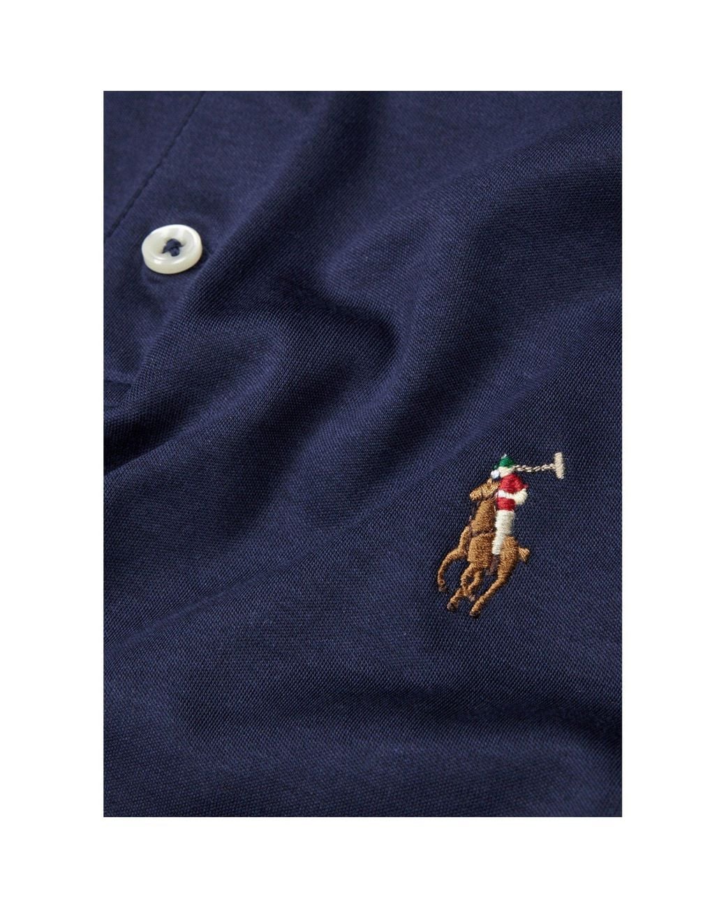 Polo Ralph Lauren Blue Cotton Polo Shirt for men