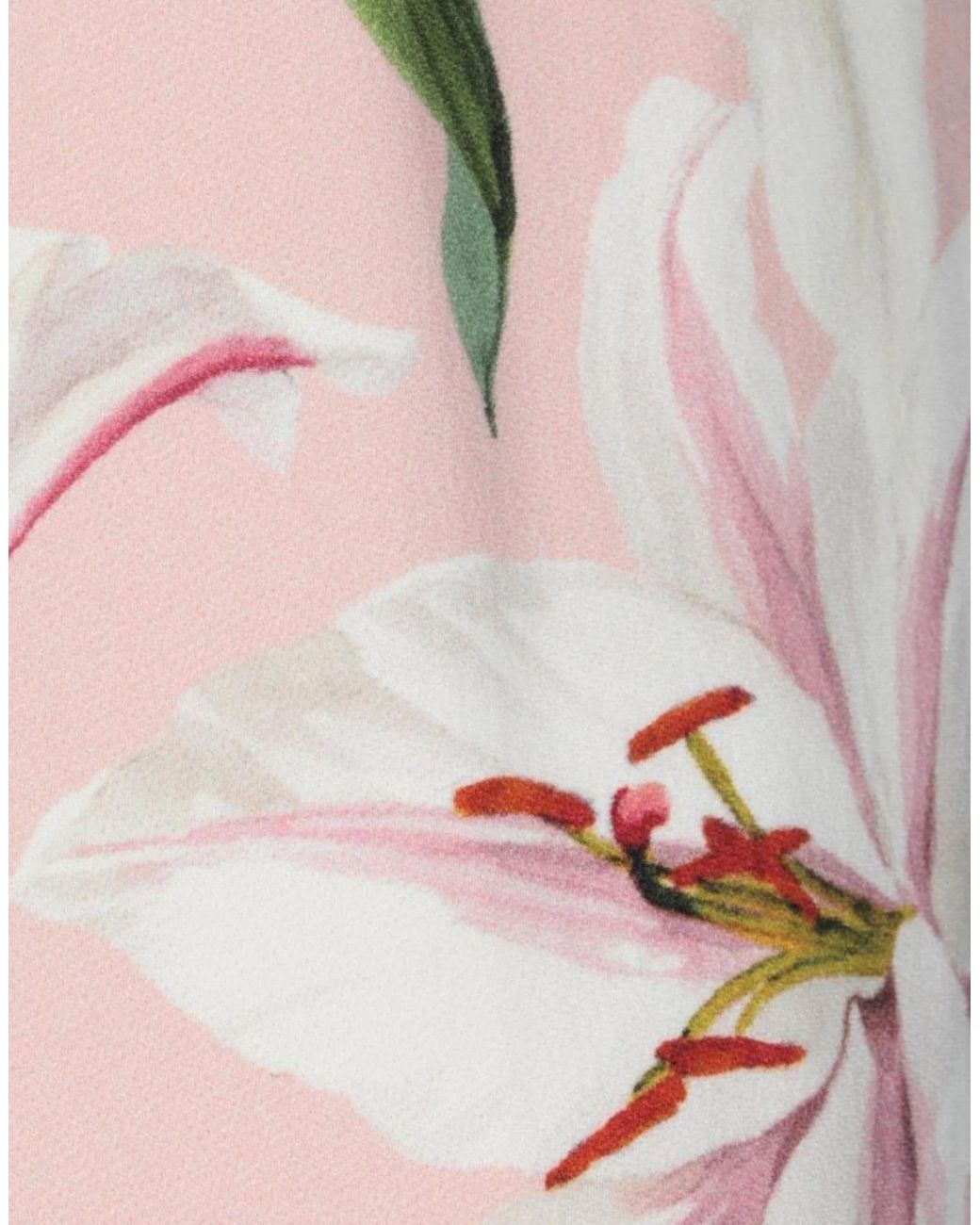 Dolce & Gabbana White Floral Print Midi Skirt