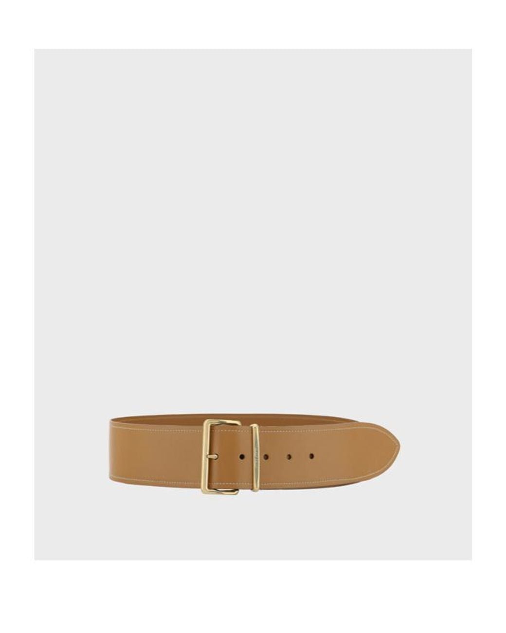 Miu Miu Natural Logo-Engraved Buckle-Fastened Belt