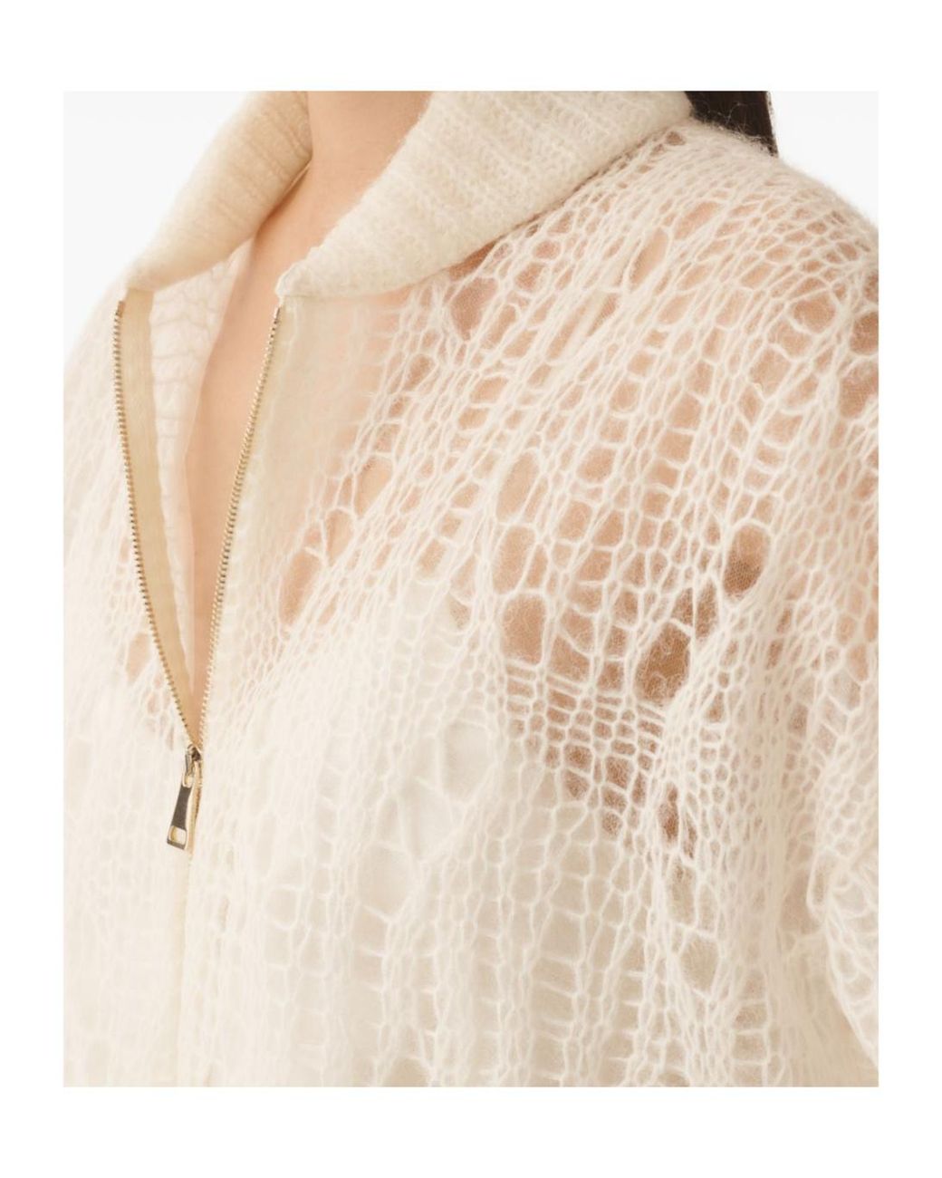 Fabiana Filippi Natural Zip Cardigan