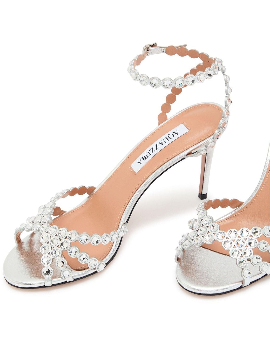 Aquazzura Metallic Leather Sandals