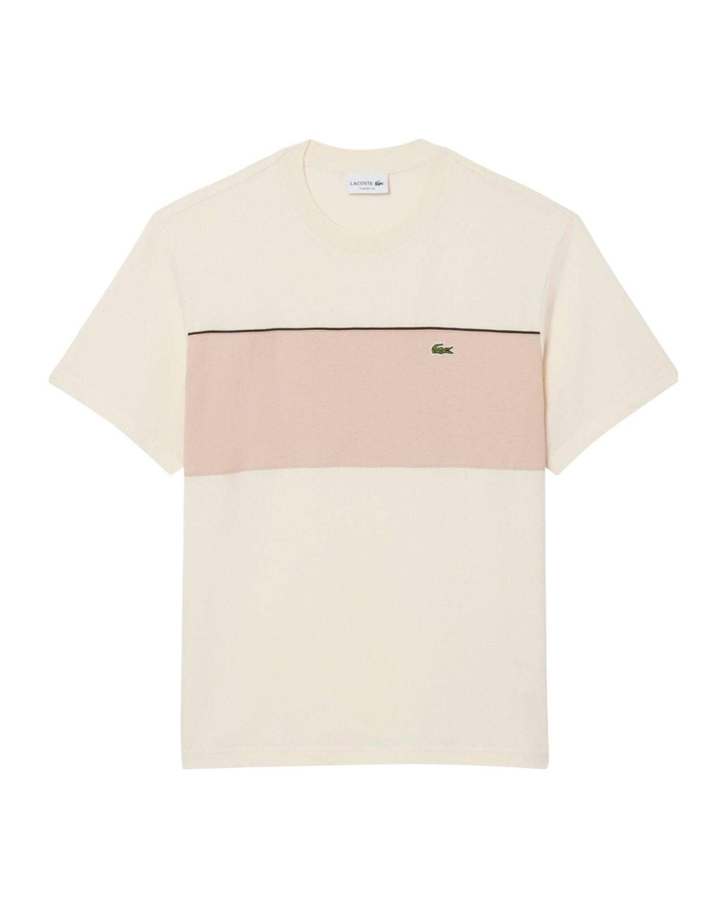 Lacoste White Crewneck Shortsleeve Tshirt for men