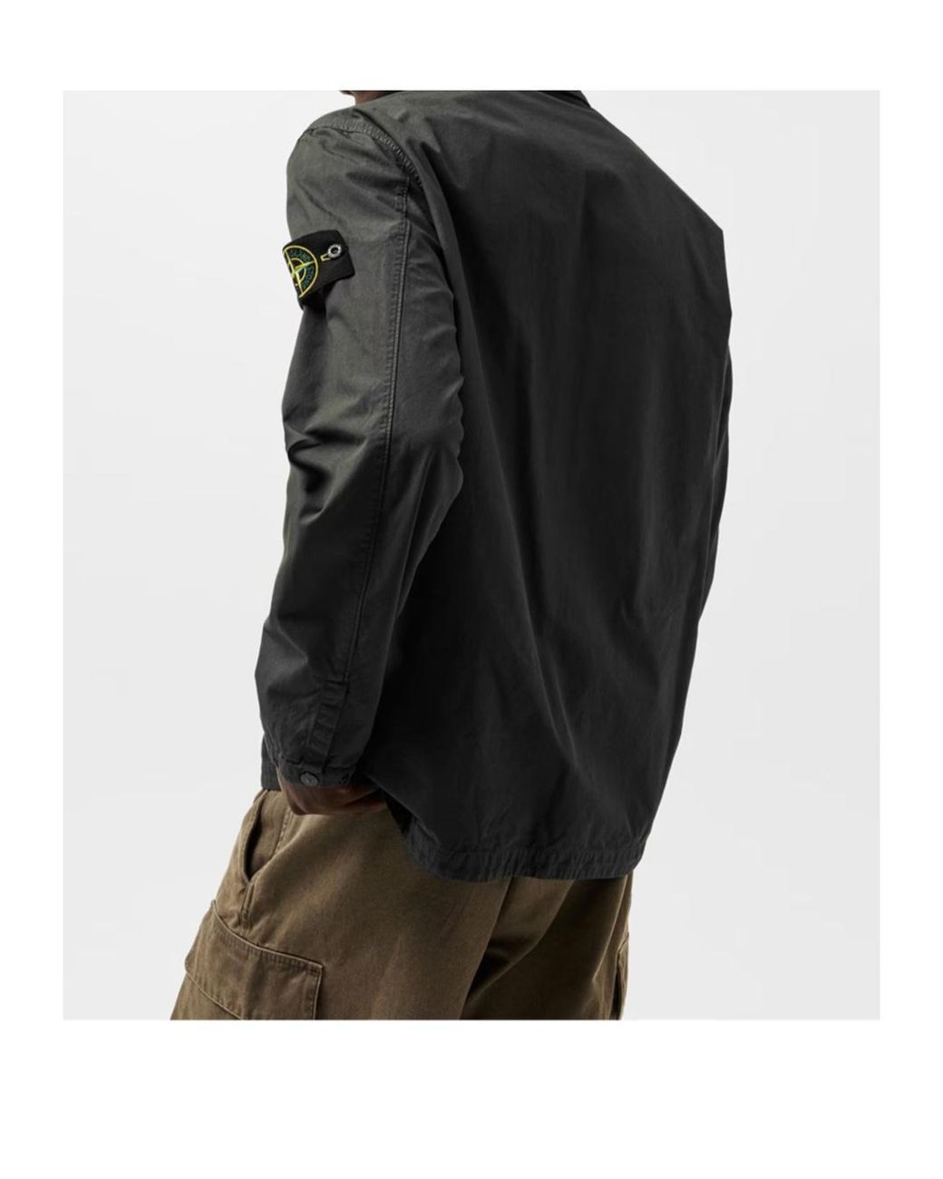 Stone Island Black Functional Pockets Overshirt for men