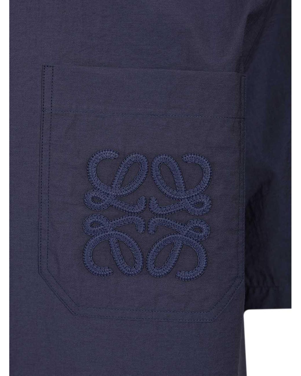 Loewe Blue Short Sleeve Shirt for men