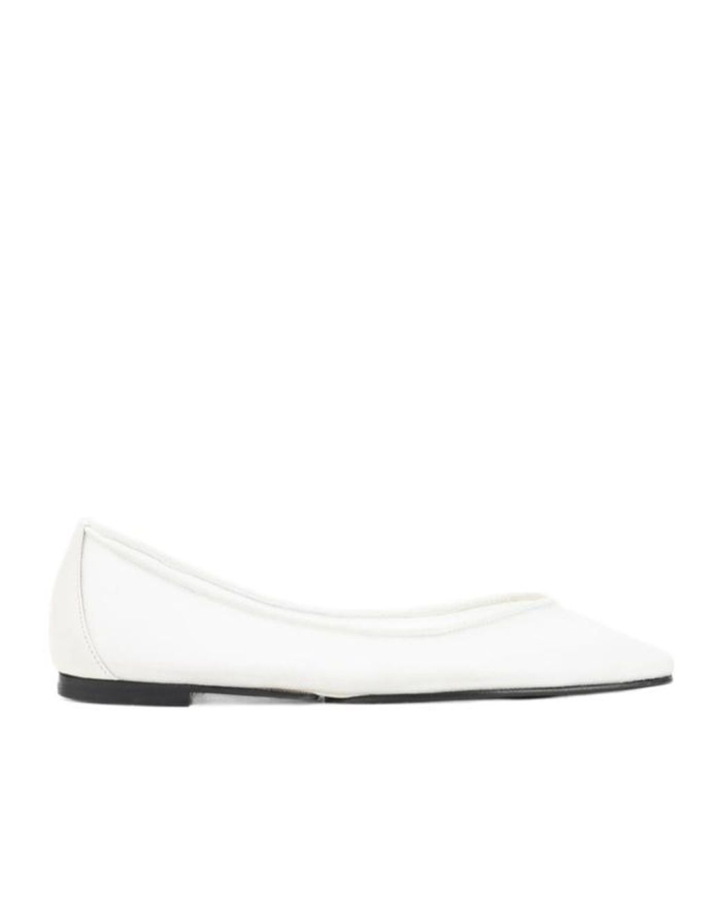 Jacquemus White Pointed Slip-On Ballet Flats