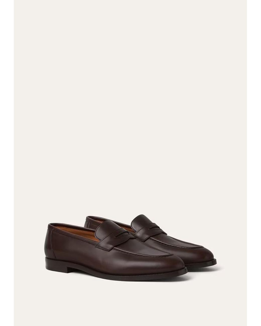 Loro Piana Brown Sergio Leather Loafers