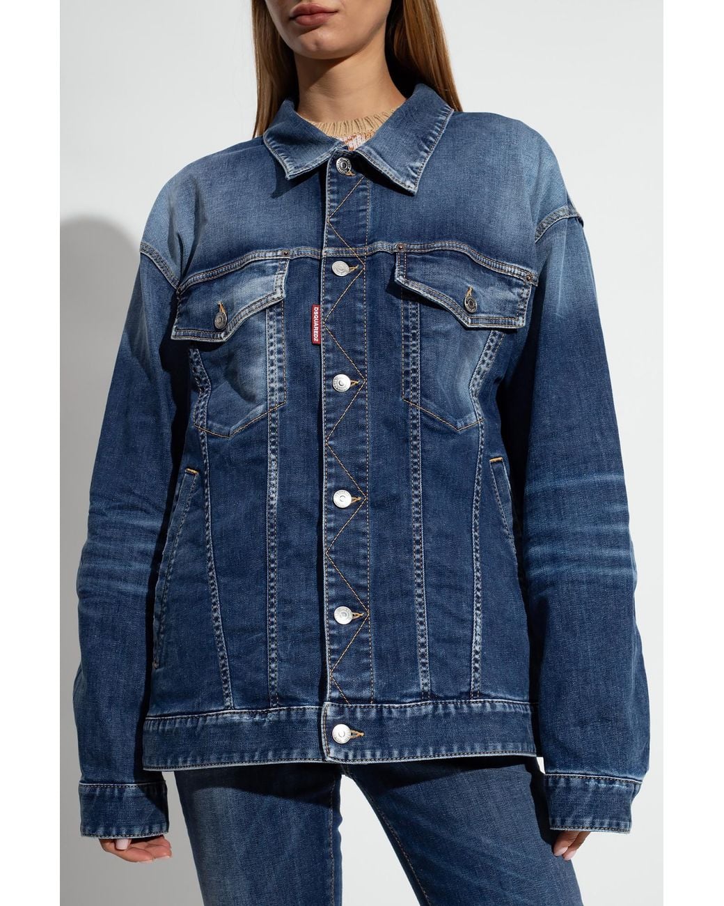 DSquared² Blue Icon Oversized Denim Jacket