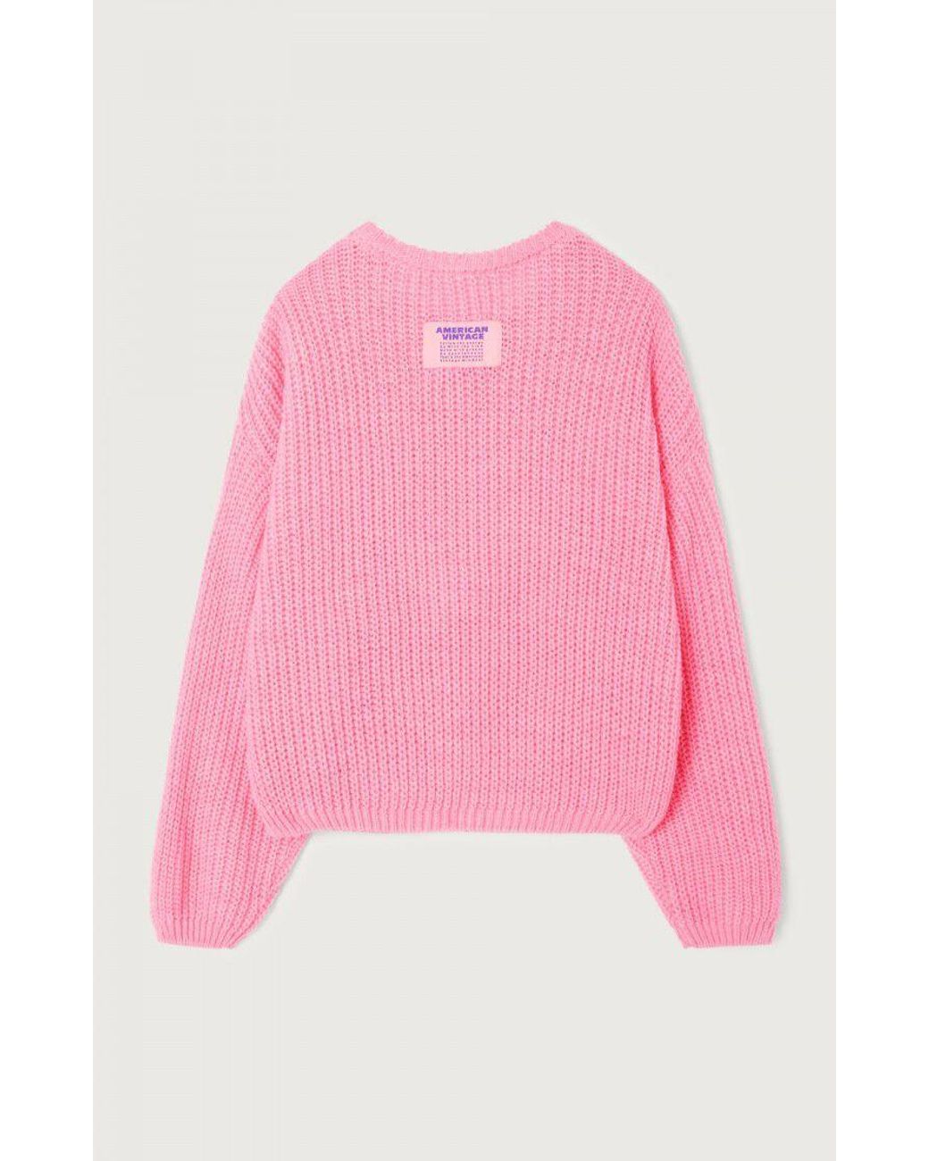 American Vintage Pink Cyrow Open-Knit Knitted Sweater