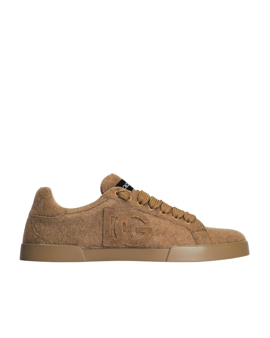 Dolce & Gabbana Brown Logo Low-Top Sneakers for men