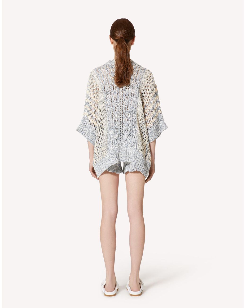 RED Valentino Gray Knitted Shorts