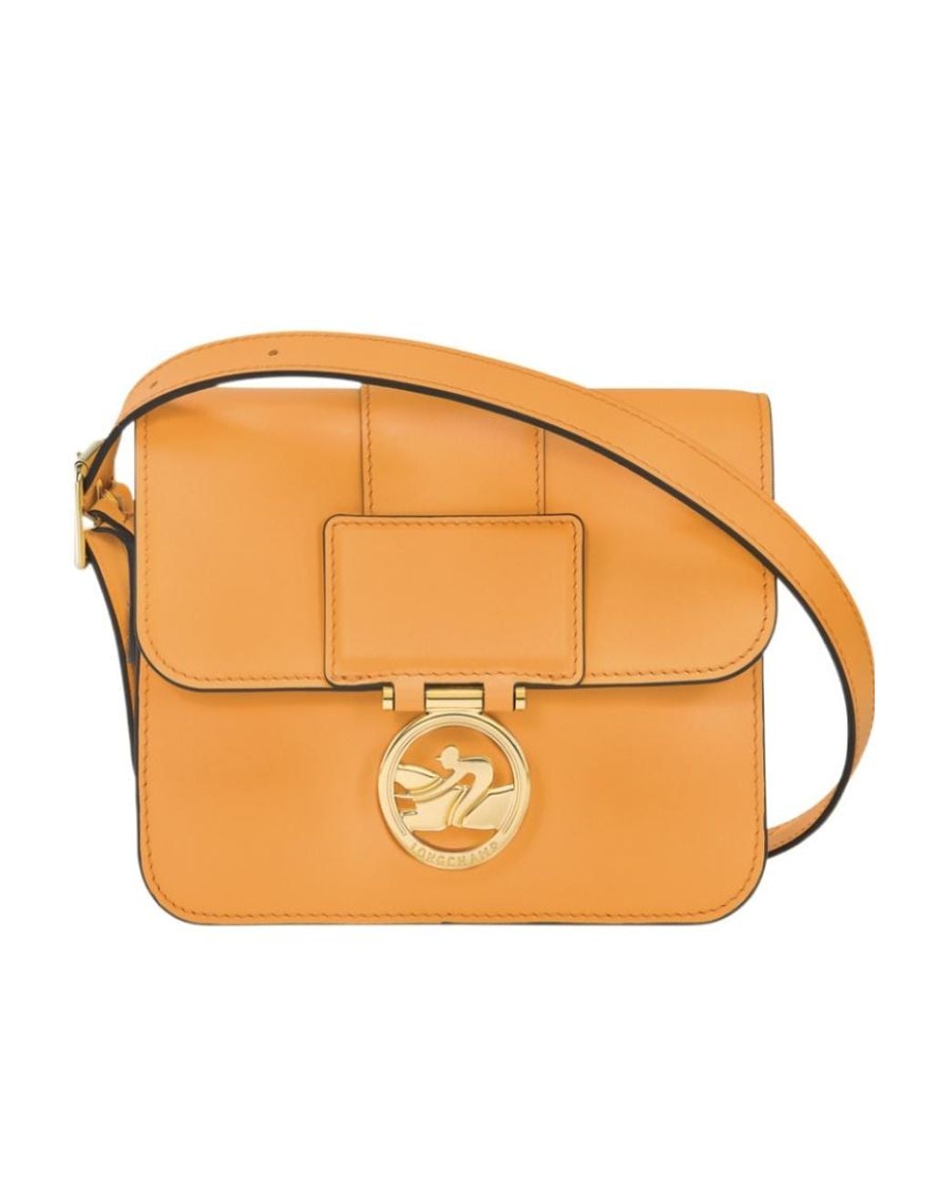 Longchamp Orange Small Box-Trot Crossbody Bag