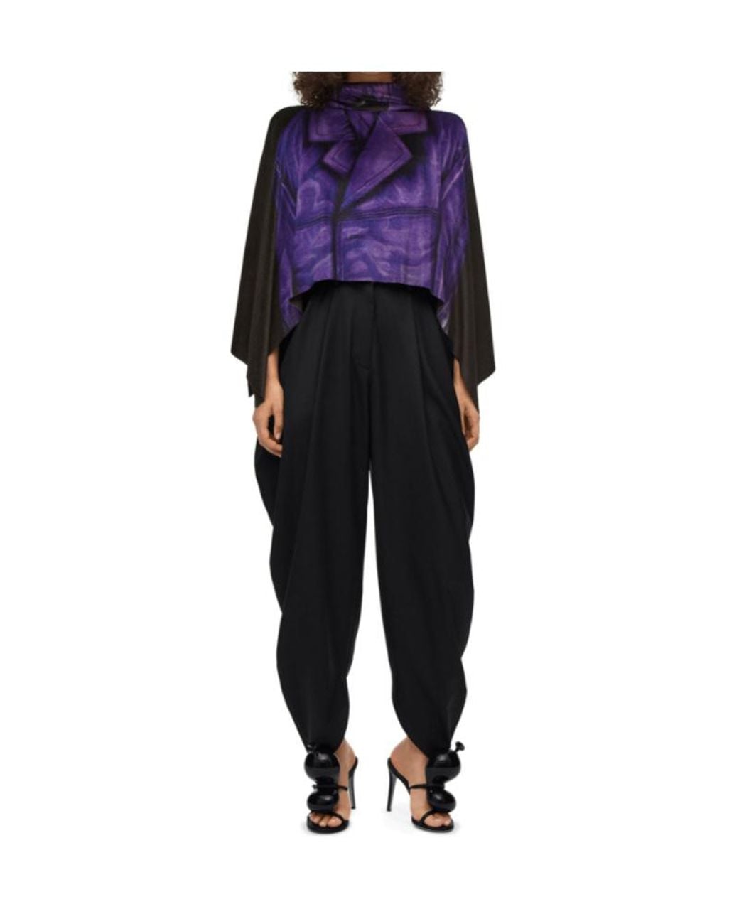 Loewe Black Draped Pleated Trousers