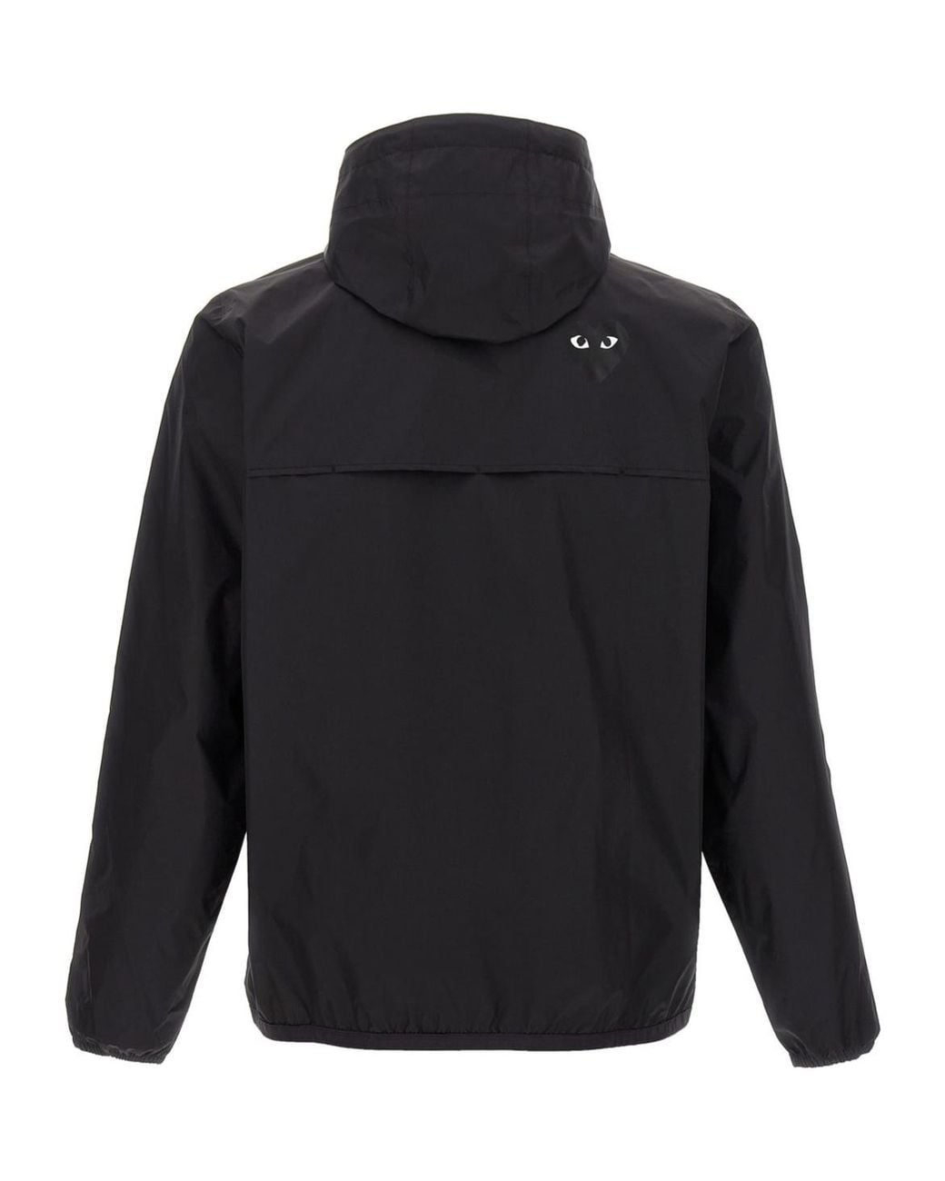 COMME DES GARÇONS PLAY Blue X K-Way Logo-Patch Hooded Jacket for men