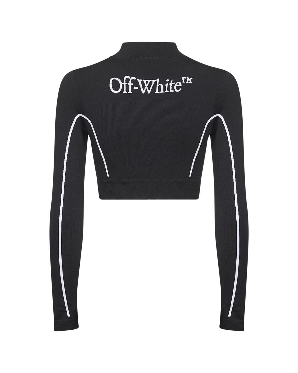 Off-White c/o Virgil Abloh Black Short Top With Stand-Up Collar