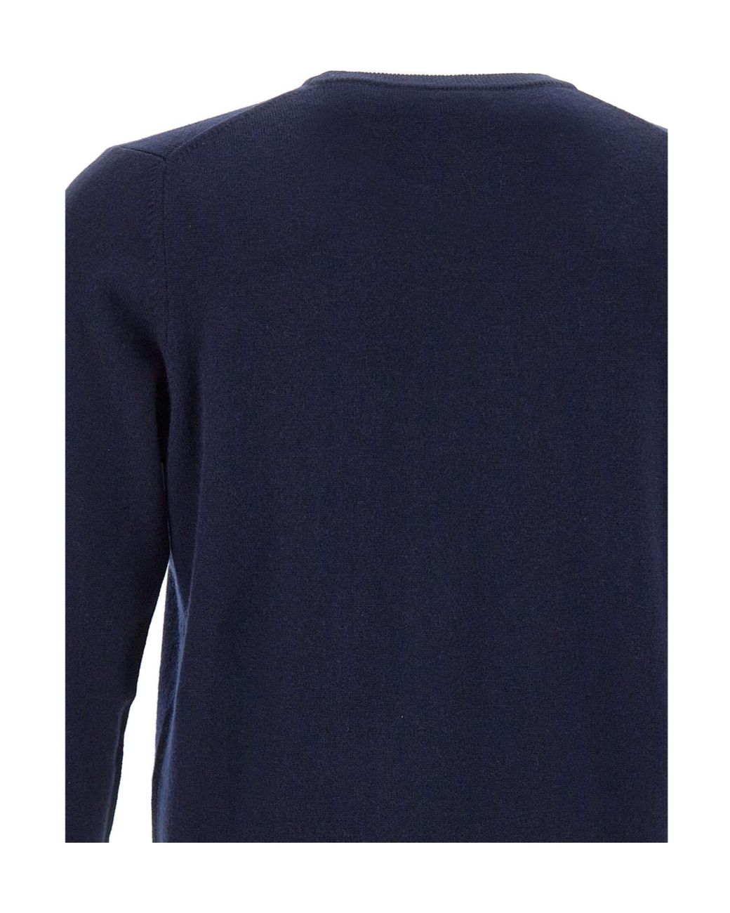 Kangra Cashmere Blue Kangra Crew Neck Knitted Sweater for men