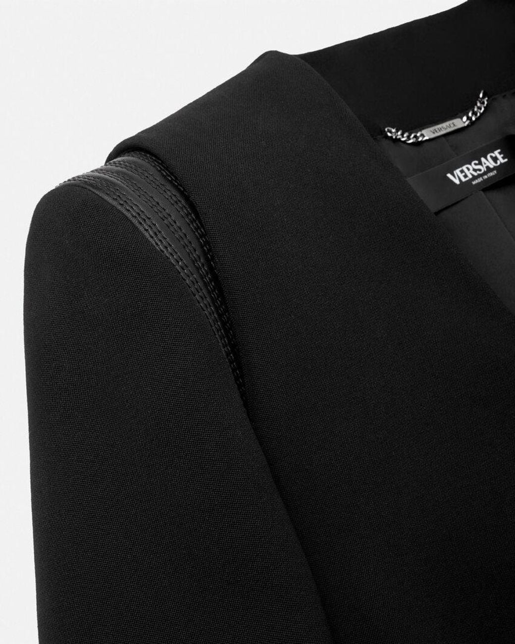 Versace Black Single-Breasted Tailored Blazer