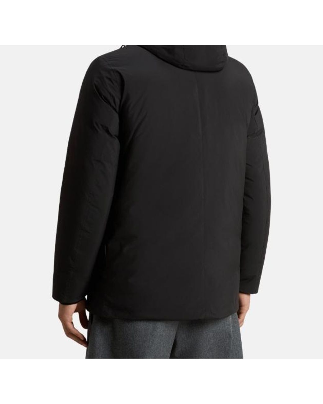 Woolrich Black Hooded Puffer Jacket for men