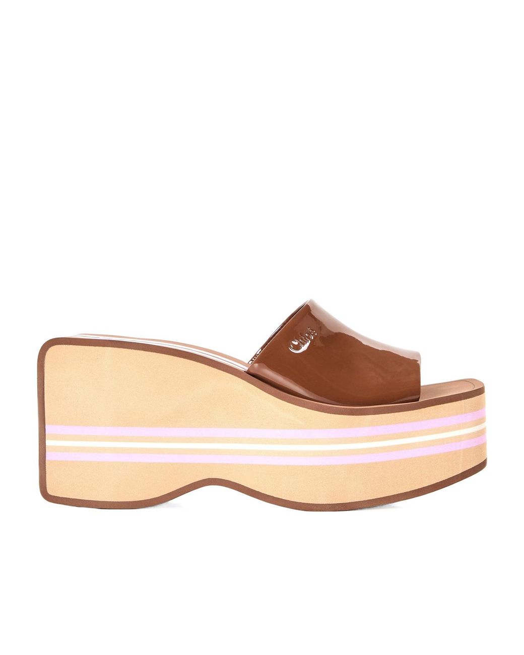 Chloé Brown Thick-Soled Slippers