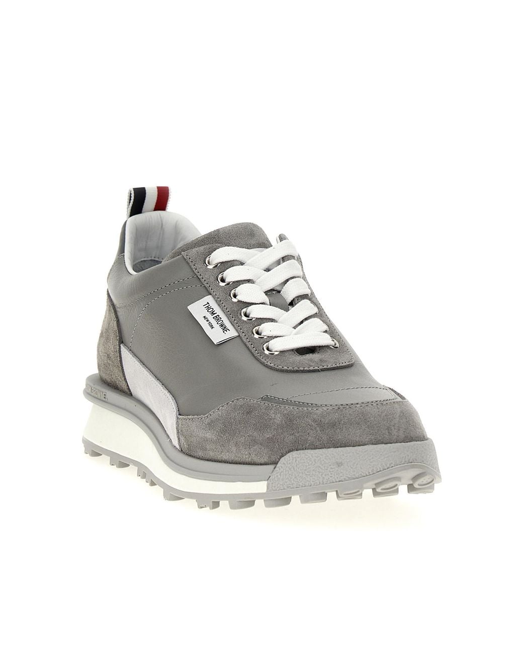 Thom Browne Gray Alumni Lace-Up Sneakers for men