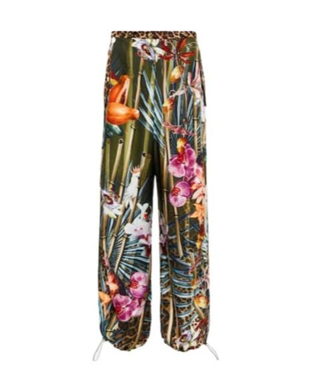 Camilla White Floral Silk Balloon Pants