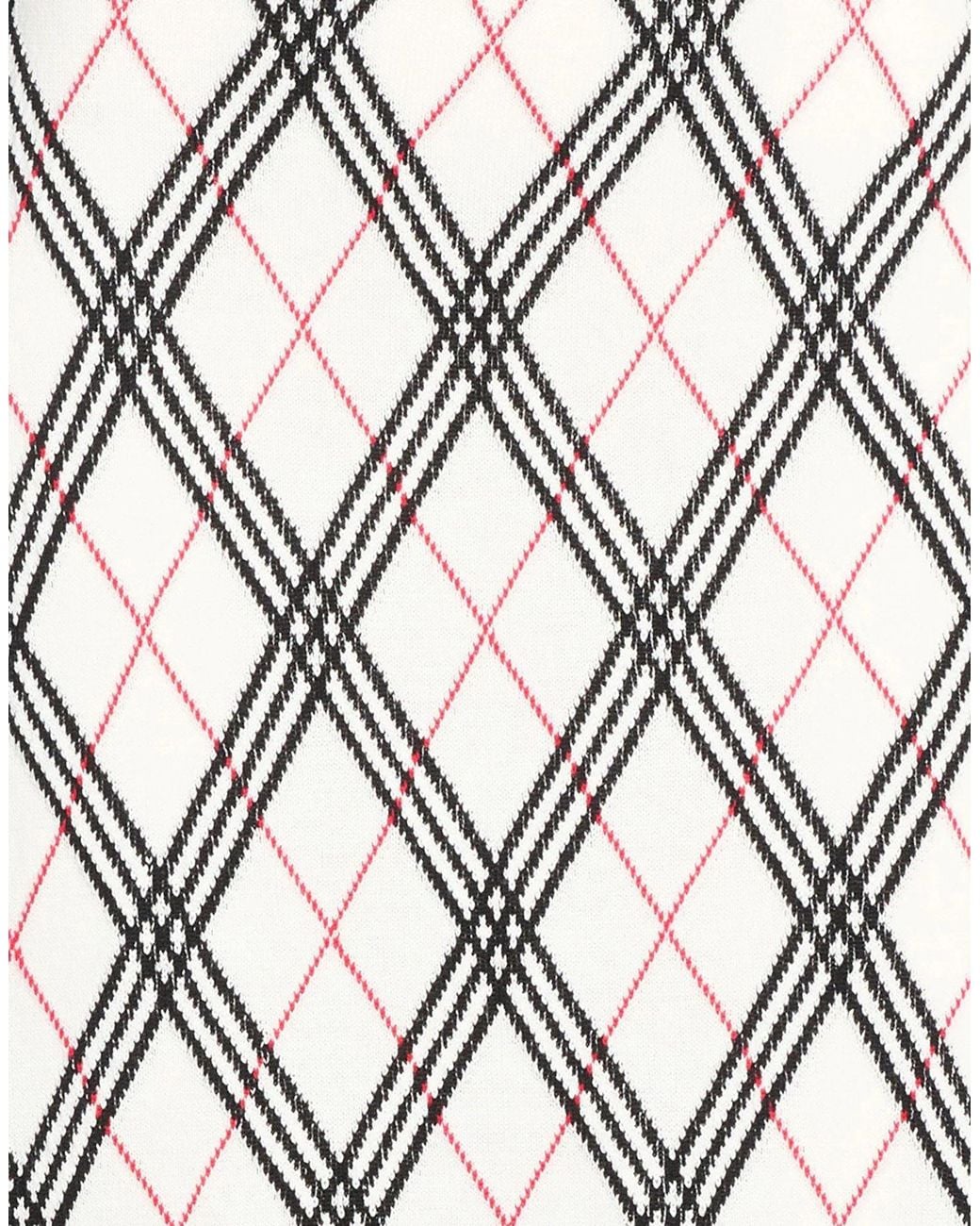 Burberry White Color-Block Knit Pencil Skirt