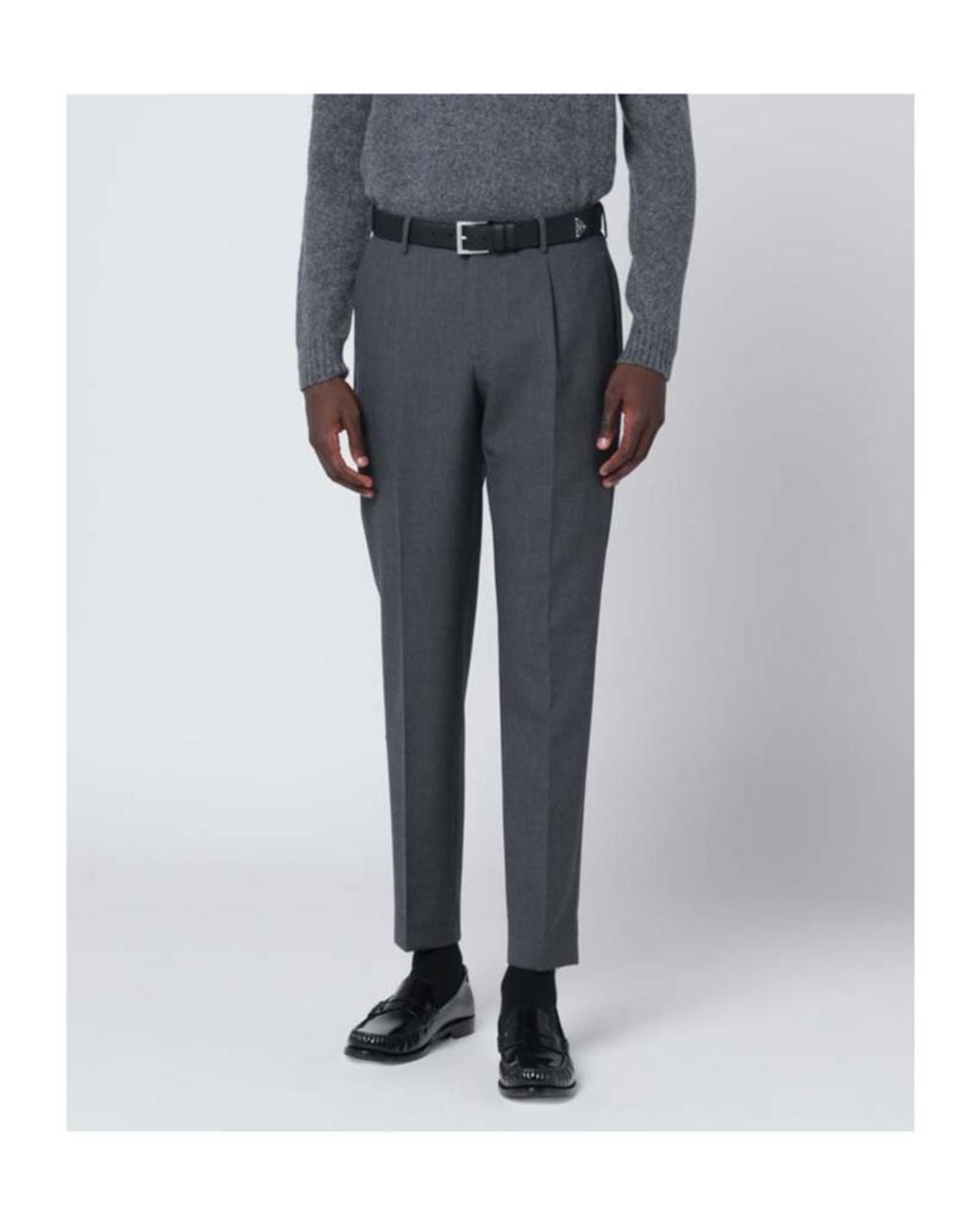 Biagio Santaniello Blue Belt Loops Casual Pants for men