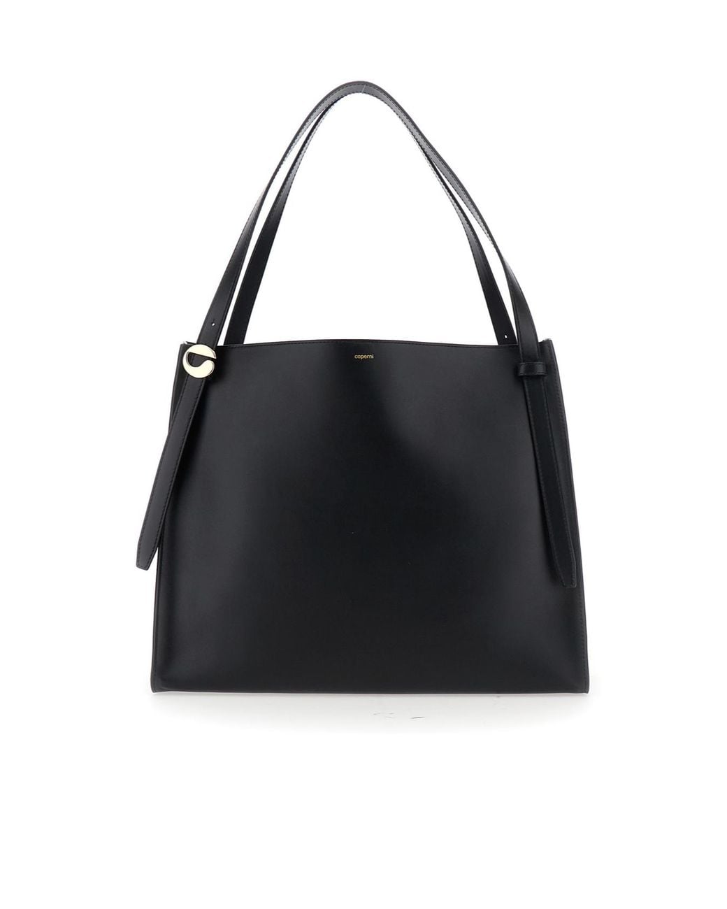 Coperni Black Logo Belt Tote Bag