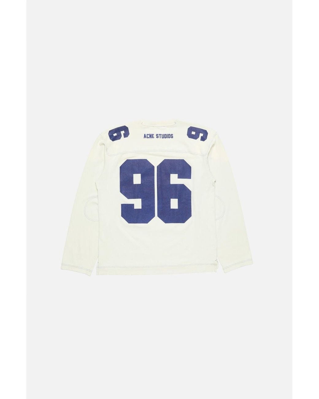 Acne Blue Number-Print Long-Sleeve Sweatshirt for men